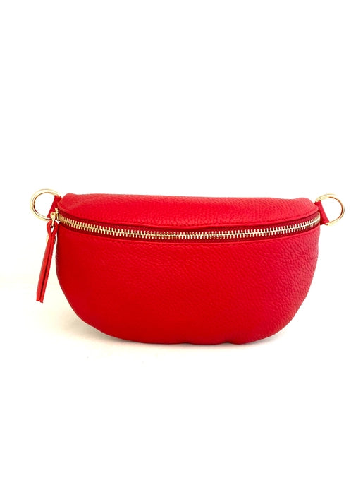 Italian Leather Fanny Pack/ Crossbody in multiple colors