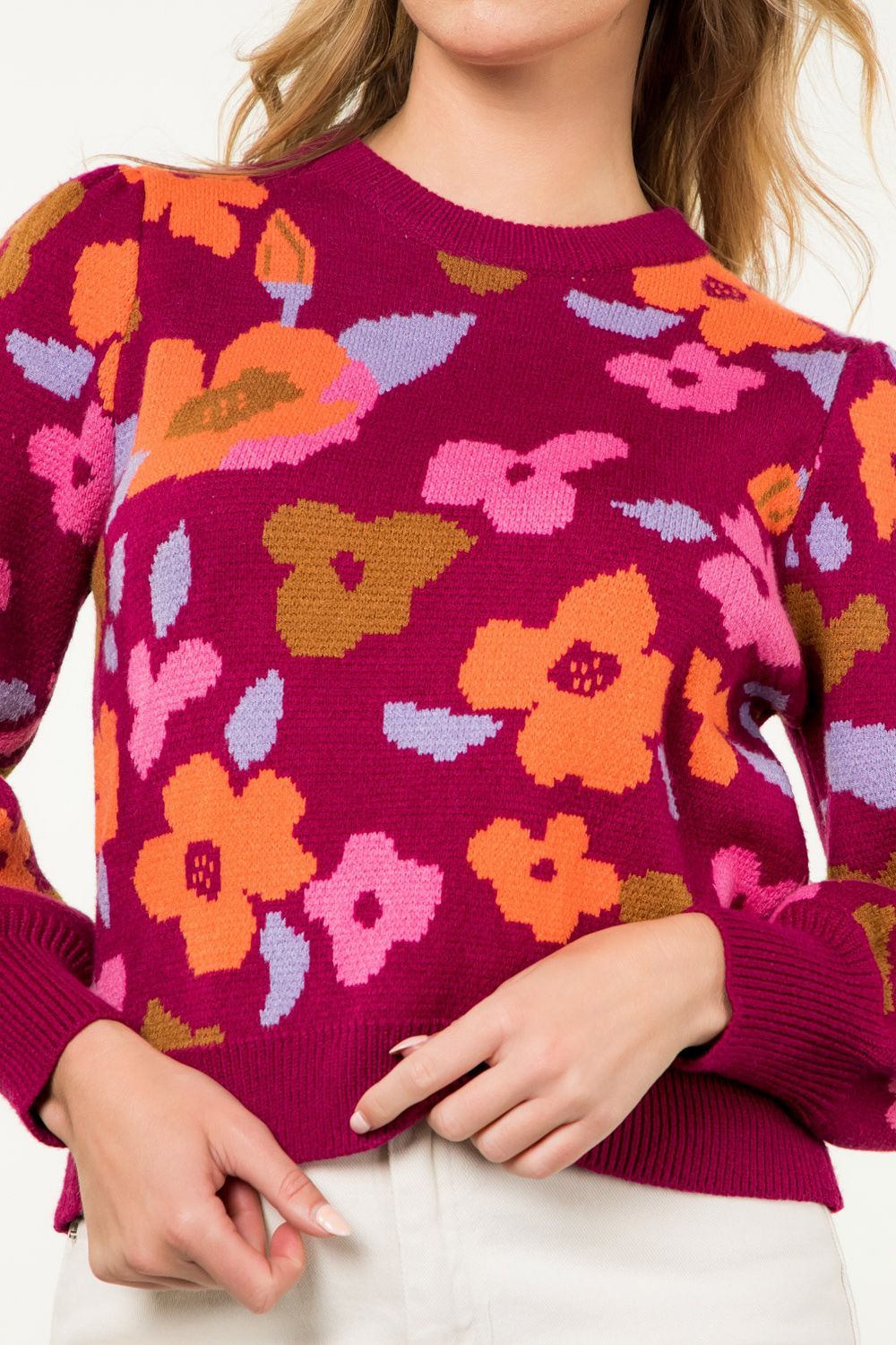 THML Flower Knit Sweater