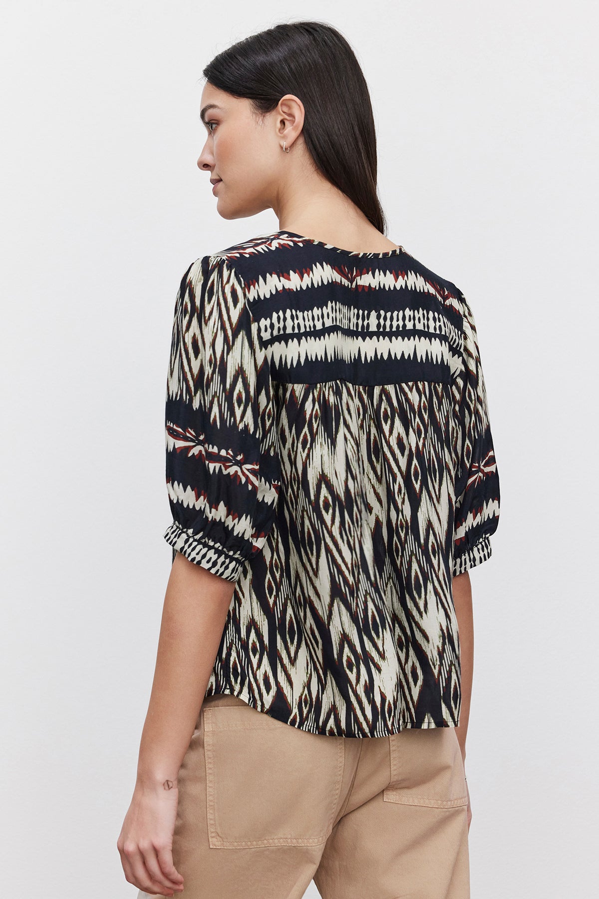 Velvet Beatrice Ikat Print Top