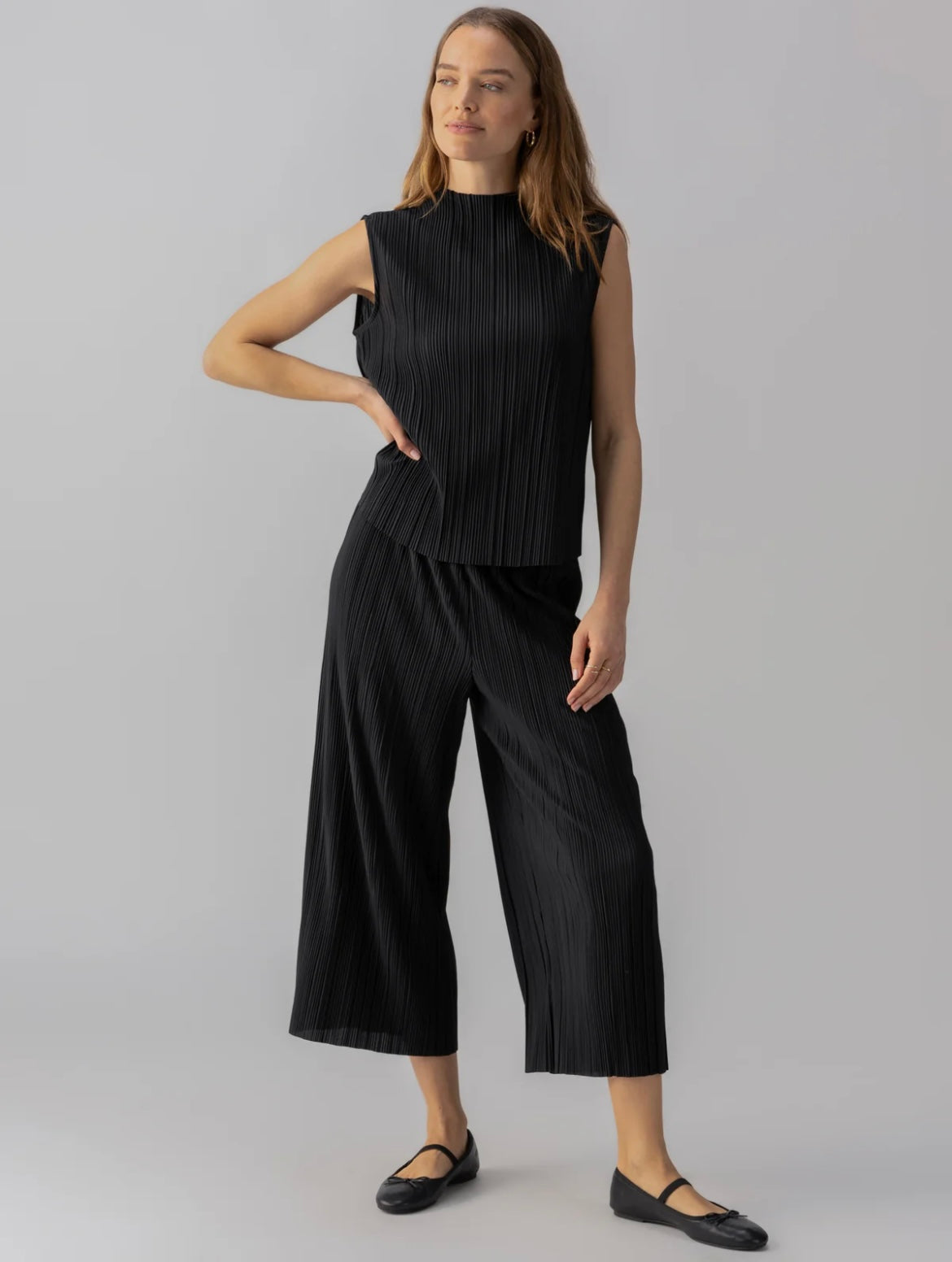 Sanctuary Plisse Crop Pant