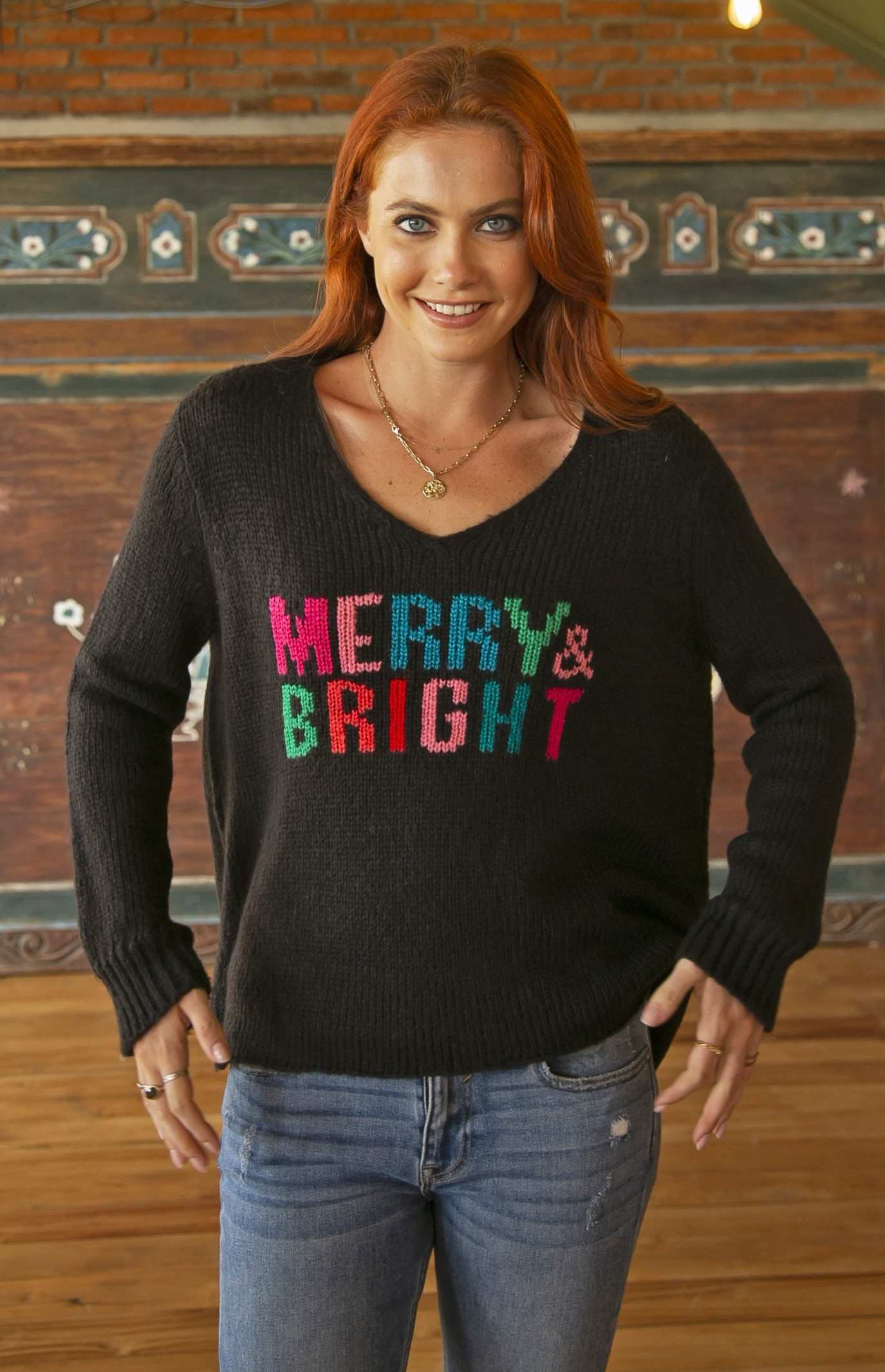 Wooden Ships Merry & Bright Sweater