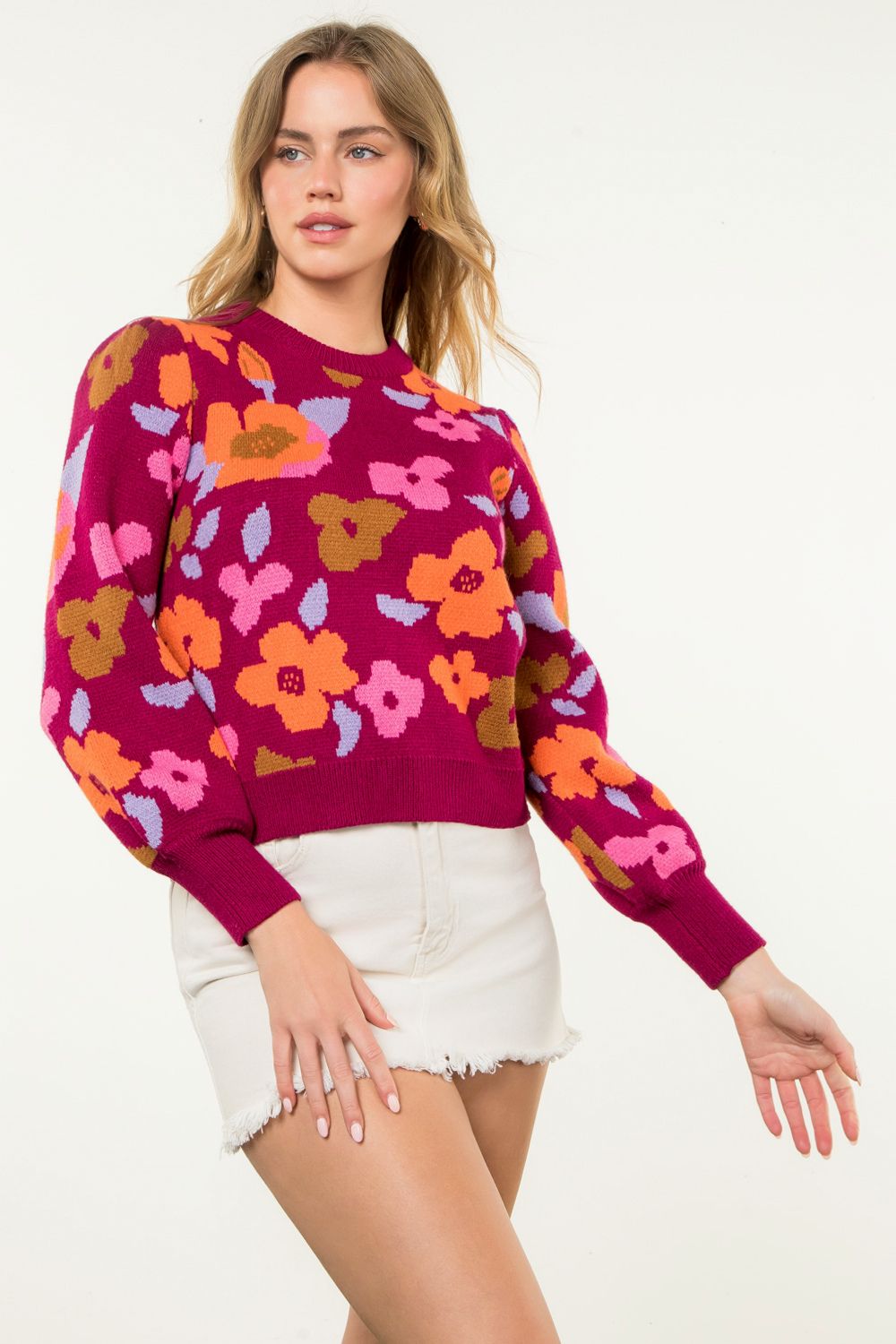 THML Flower Knit Sweater