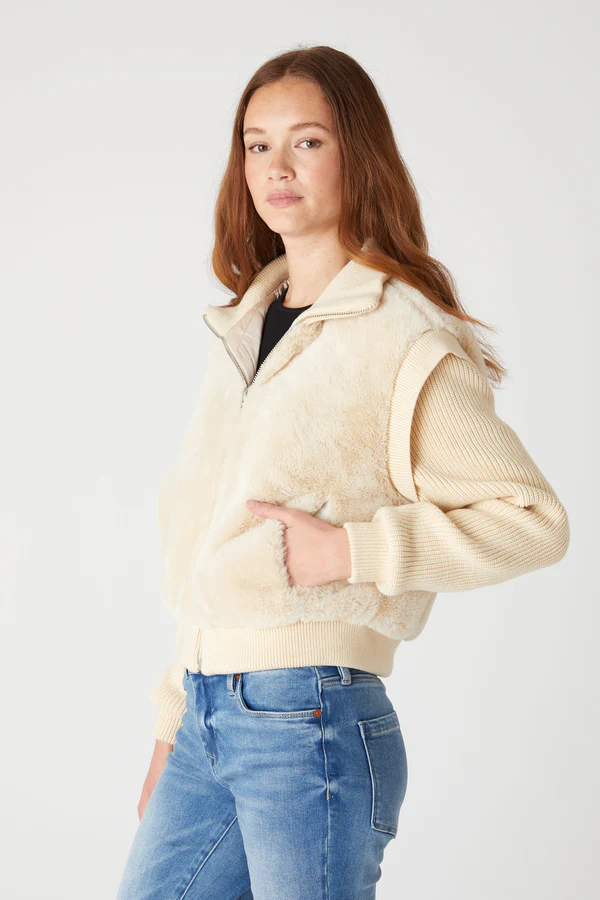 Blank NYC Daydreamer Sweater Bomber Jacket