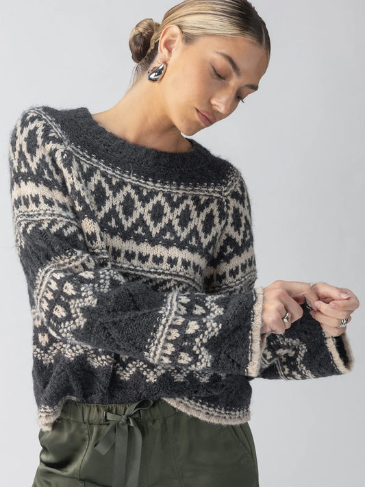 Sanctuary Fair Isle Crewneck Sweater